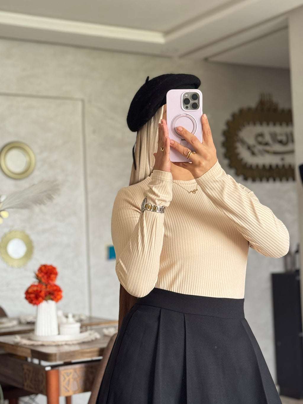 Lot de trois pulls femme beige noir et blanc — Multicolore