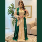 Caftan Hmaoui deux pièces avec cape Mobra et ceinture – Vue 1