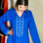 Djellaba Hmaouia en crêpe Rosa à broderie ton sur ton – Modèle 1 – Vue 9