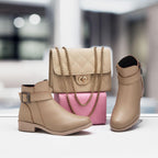 Pack bottes et sac assortis en simili cuir – Vue 2