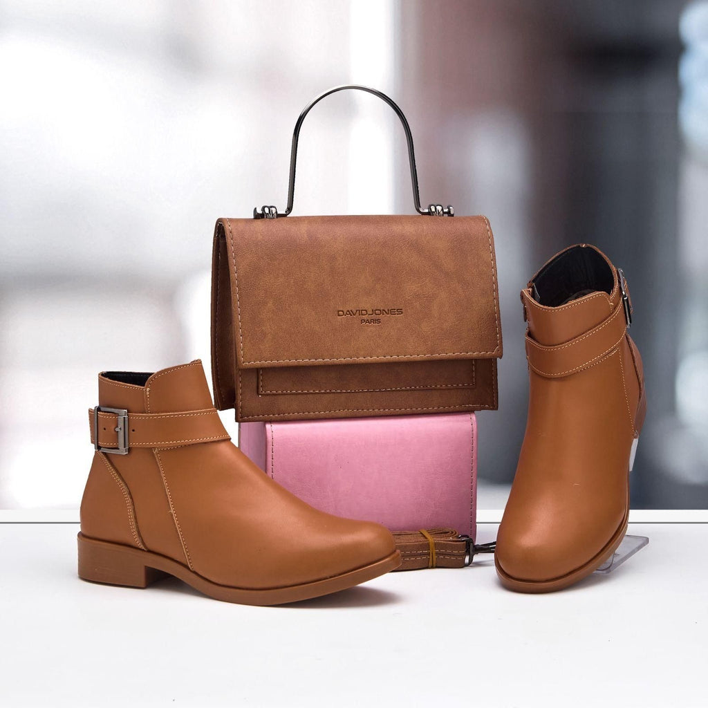 Pack bottes et sac assortis en simili cuir – Vue 4