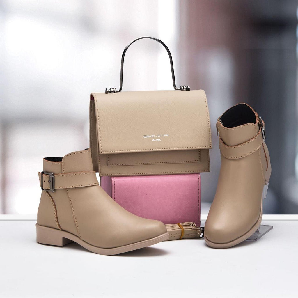 Pack bottes et sac assortis en simili cuir – Vue 3