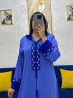 Djellaba en crêpe Rosa à broderie maâlem – Vue 14