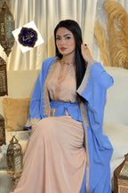 Caftan marocain brodé deux pièces en crêpe – Vue 4