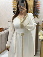 Caftan en crêpe de soie avec ceinture – Finitions élégantes – Vue 23