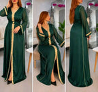Caftan en crêpe de soie avec ceinture – Modèle 4 fils – Vue 7