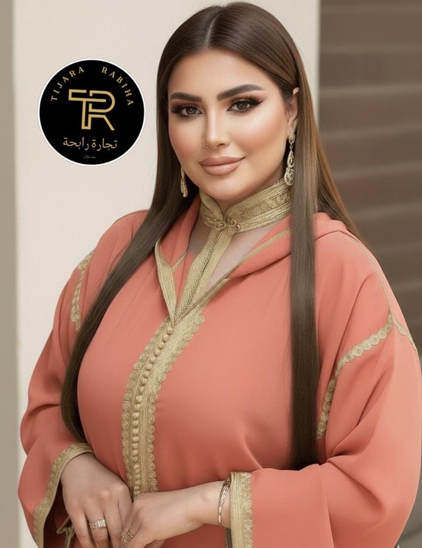 Ensemble djellaba et caftan brodés en crêpe et mousseline – Vue 21