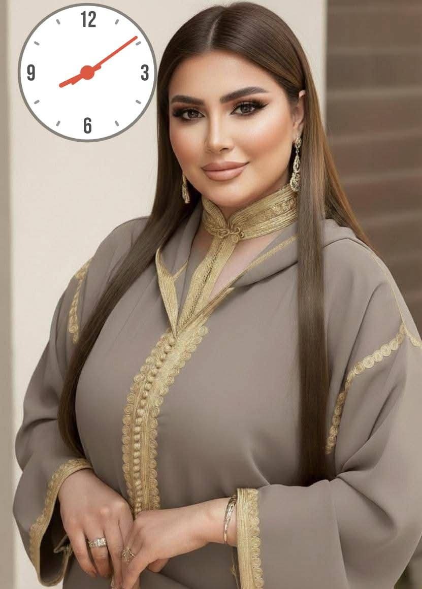 Ensemble djellaba et caftan brodés en crêpe et mousseline – Vue 25
