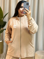 Ensemble femme en molleton à bandes et pantalon large – Vue 15