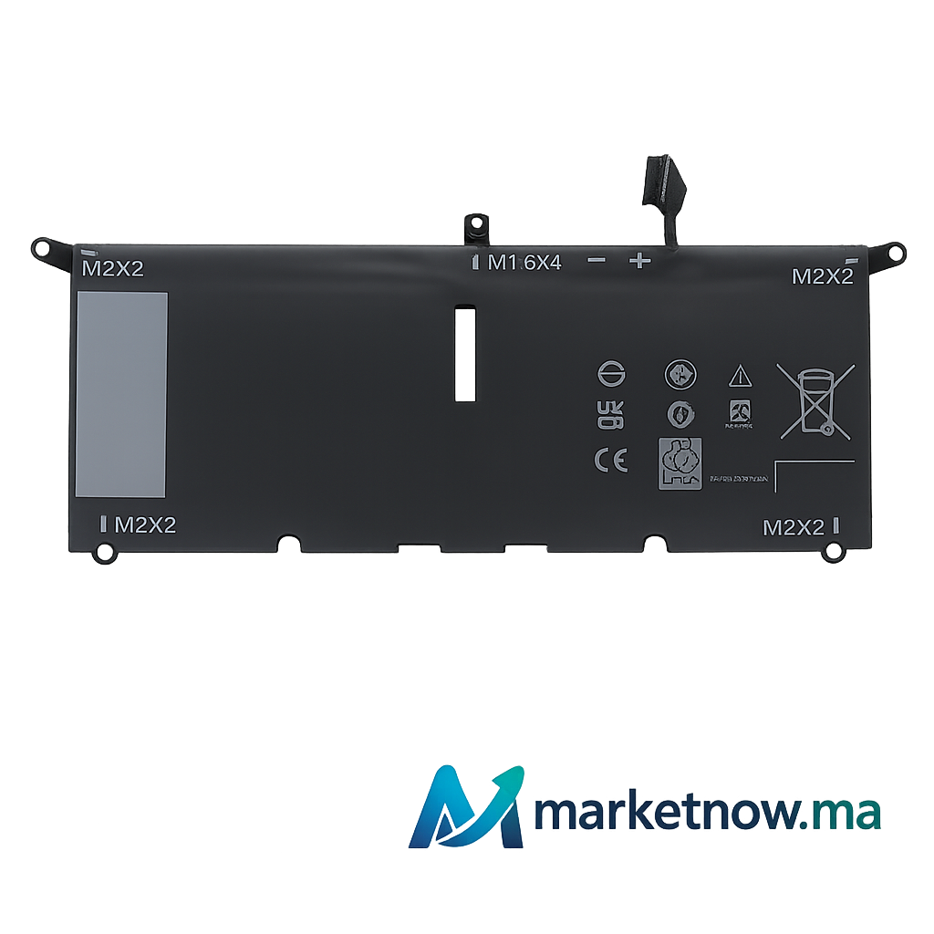 Batterie Dell XPS 13 9370 / 9380 DXGH8 H754V Originale 52Wh – Haute Performance | Livraison Maroc