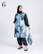 Burkini Long Femme 4 Pièces – Maillot de Bain Modeste avec Pantalon, Haut, Foulard et Sac | Tailles M à 4XL