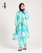 Burkini Long Femme 4 Pièces – Maillot de Bain Modeste avec Pantalon, Haut, Foulard et Sac | Tailles M à 4XL