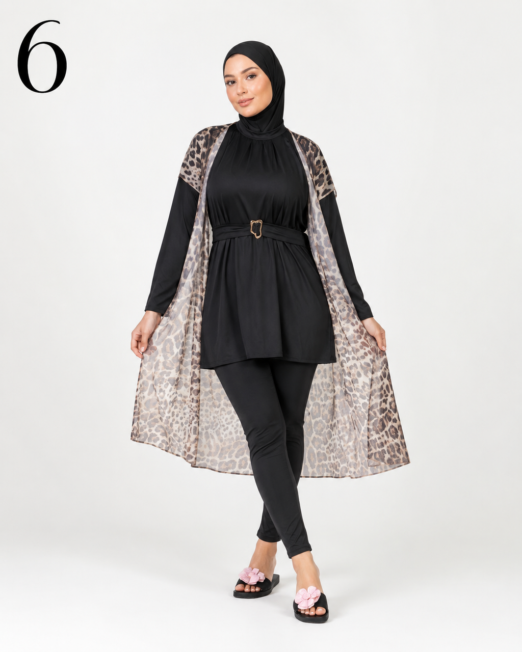Burkini Long 4 Pièces Femme – Maillot de Bain Hijab Modeste, Élégant et Couvrant