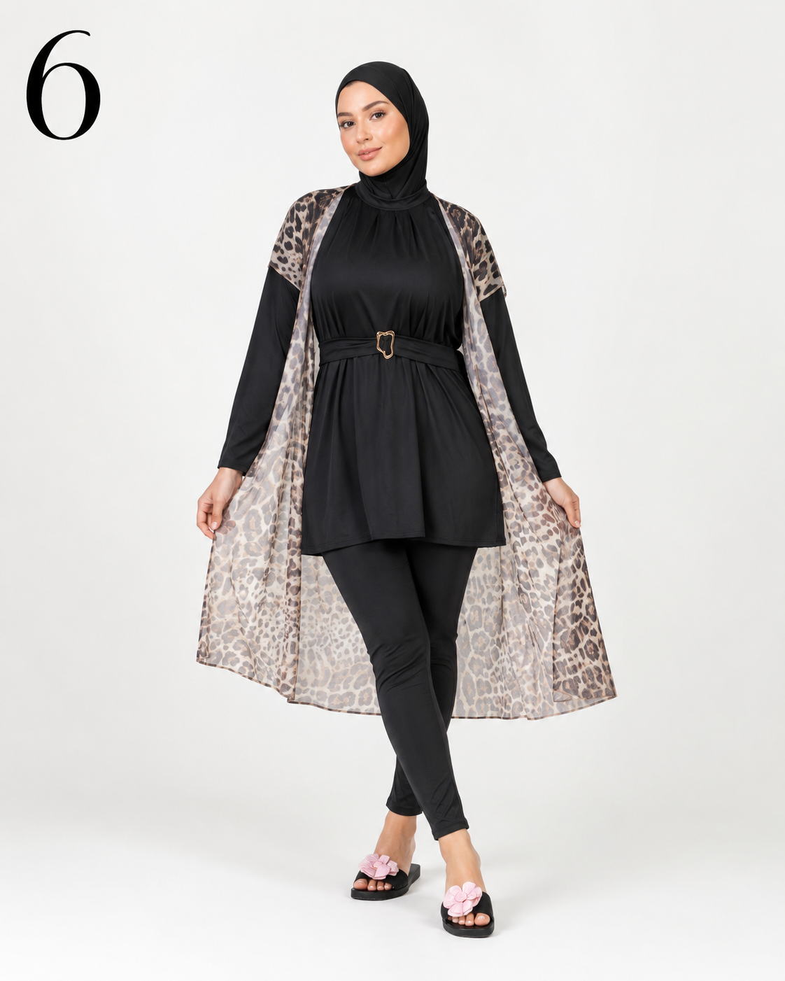 Burkini Long 4 Pièces Femme – Maillot de Bain Hijab Modeste, Élégant et Couvrant