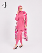 Burkini Long 4 Pièces Femme – Maillot de Bain Hijab Modeste, Élégant et Couvrant