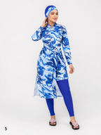 Burkini Femme 4 Pièces Modeste – Maillot de Bain Hijab Élégant avec Cache-Maillot, Pantalon, Haut & Bonnet