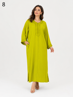 Caftan Femme Moderne en Tissu Roza Première Qualité – Robe Orientale Élégante pour Mariage, Fête et Toutes Occasions