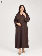 Caftan Femme Moderne en Tissu Roza Première Qualité – Robe Orientale Élégante pour Mariage, Fête et Toutes Occasions