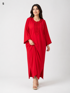Caftan Femme Moderne en Tissu Roza Première Qualité – Robe Orientale Élégante pour Mariage, Fête et Toutes Occasions