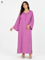 Caftan Femme Moderne en Tissu Roza Première Qualité – Robe Orientale Élégante pour Mariage, Fête et Toutes Occasions