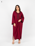 Caftan Femme Moderne en Tissu Roza Première Qualité – Robe Orientale Élégante pour Mariage, Fête et Toutes Occasions