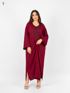 Caftan Femme Moderne en Tissu Roza Première Qualité – Robe Orientale Élégante pour Mariage, Fête et Toutes Occasions