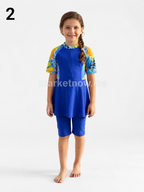 Burkini Fille Élégant Anti-UV – Maillot de Bain Modeste Enfant en Tissu Cyclisme | Tailles 6 à 18 ans