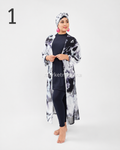 Burkini Femme 4 Pièces Tendance – Maillot de Bain Modeste avec Kimono et Foulard | Qualité Premium | Tailles M à XL