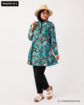 Burkini Femme 3 Pièces Résistant à l’Eau avec Foulard Assorti – Tailles M à XXL
