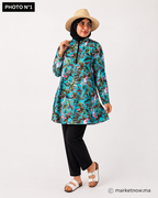 Burkini Femme 3 Pièces Résistant à l’Eau avec Foulard Assorti – Tailles M à XXL