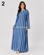Robe longue en polyamide viscose avec ceinture