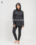 Burkini PA avec Bonnet, Robe, Colonne et Gilet – M à XXL