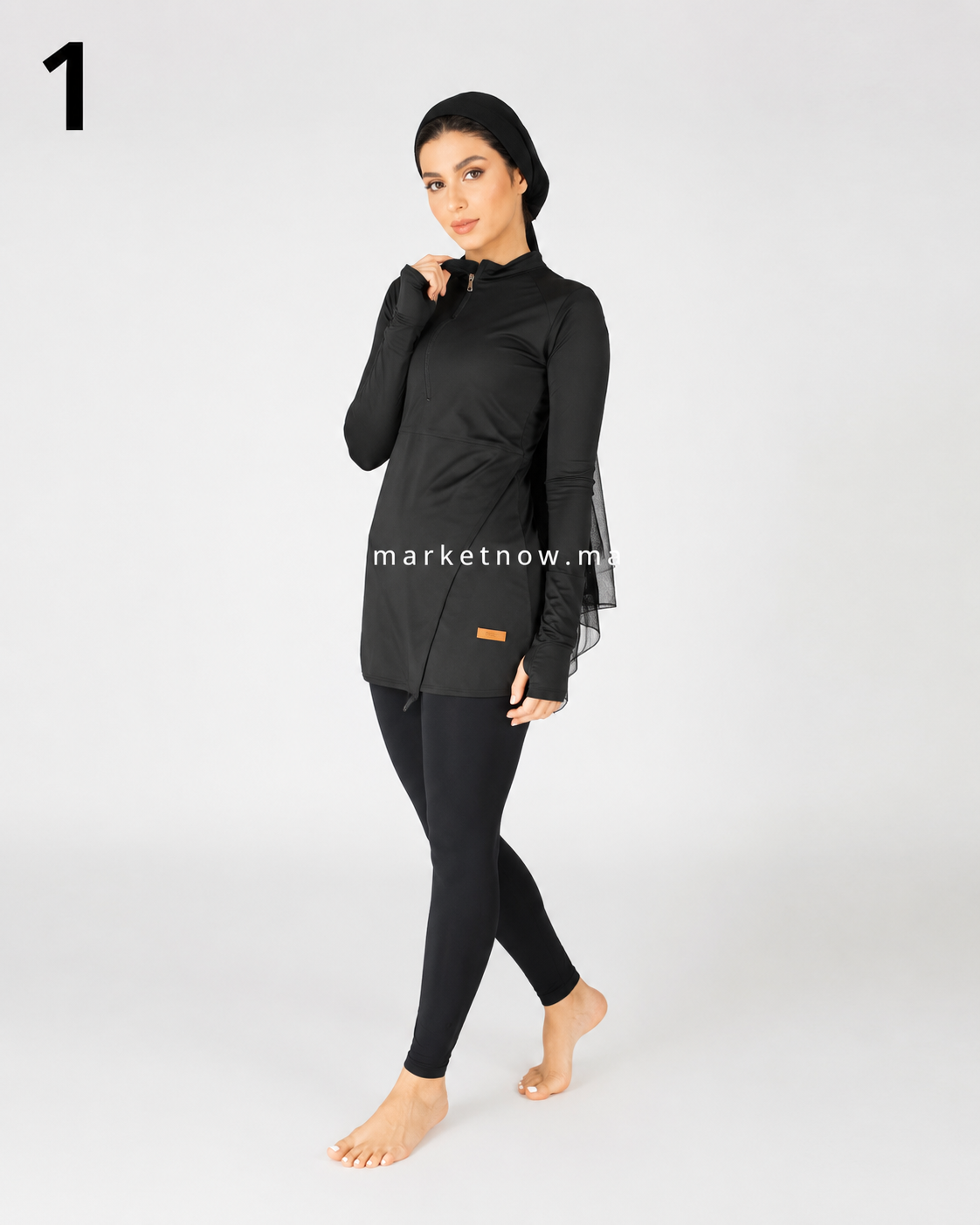 Burkini 3 pièces avec gilet en polyamide – Tailles M à XXL