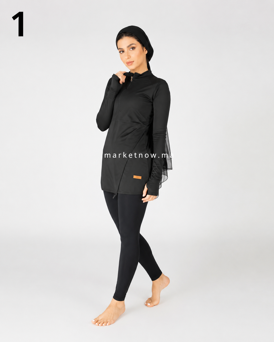 Burkini 3 pièces avec gilet en polyamide – Tailles M à XXL