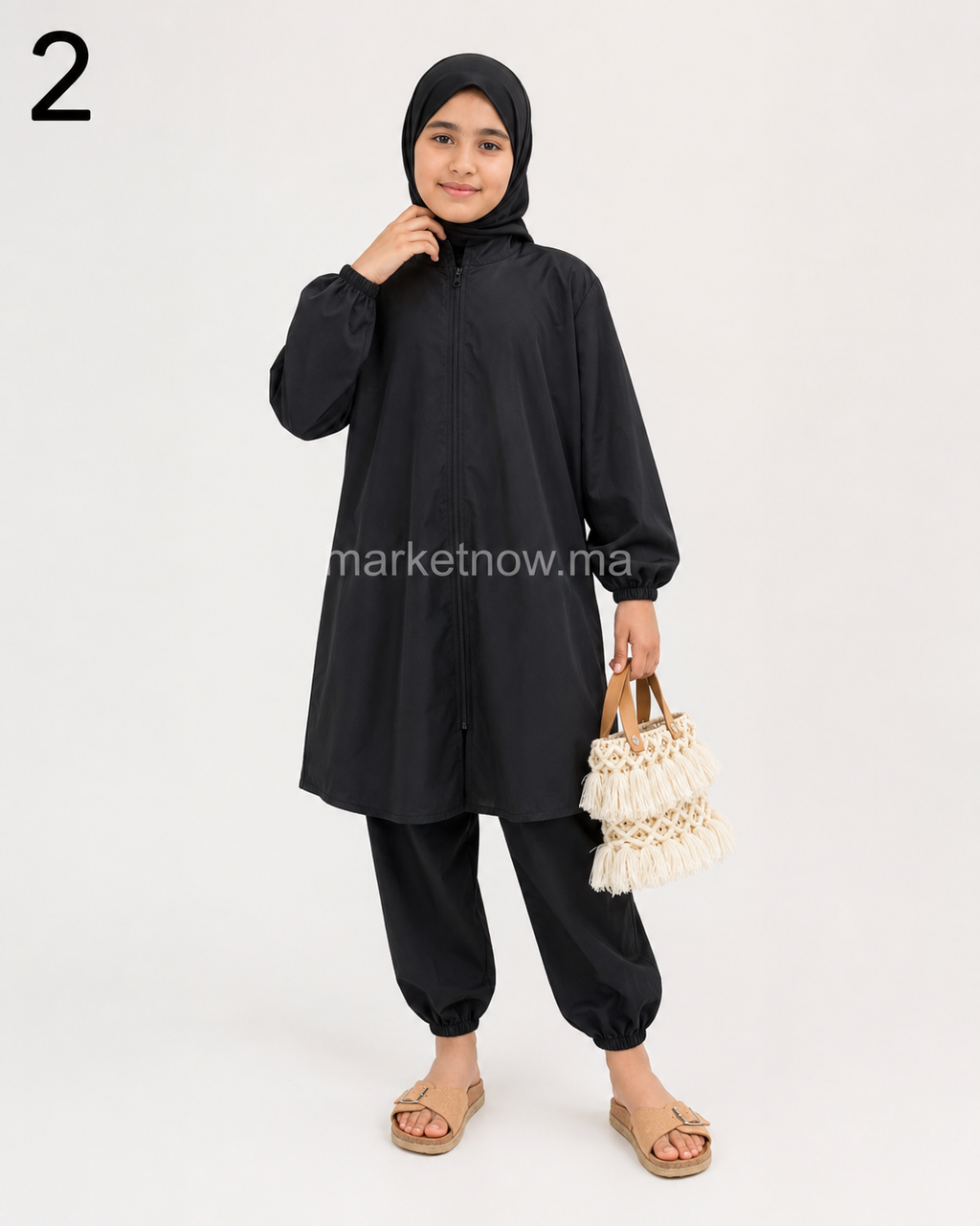 Burkini 3 pièces pour fille 10–16 ans – Modeste, léger et confortable