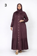 Robe Longue Modeste Femme avec Hijab (Châle Inclus) – Abaya Élégante Fluide | Taille L à 3XL – Nouvelle Collection Maroc
