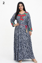 Pyjama Femme Mokhour Luxe – Ensemble Élégant Brodé Léopard | Tenue Maison Chic Confortable L XL XXL Maroc