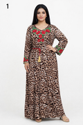 Pyjama Femme Mokhour Luxe – Ensemble Élégant Brodé Léopard | Tenue Maison Chic Confortable L XL XXL Maroc