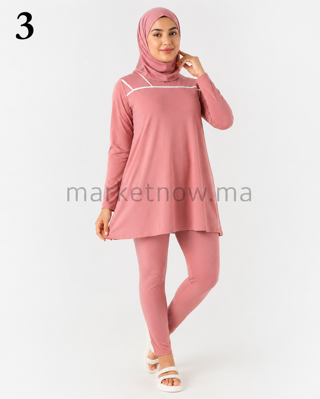 Burkini moderne en tissu cyclisme premium – 3 pièces