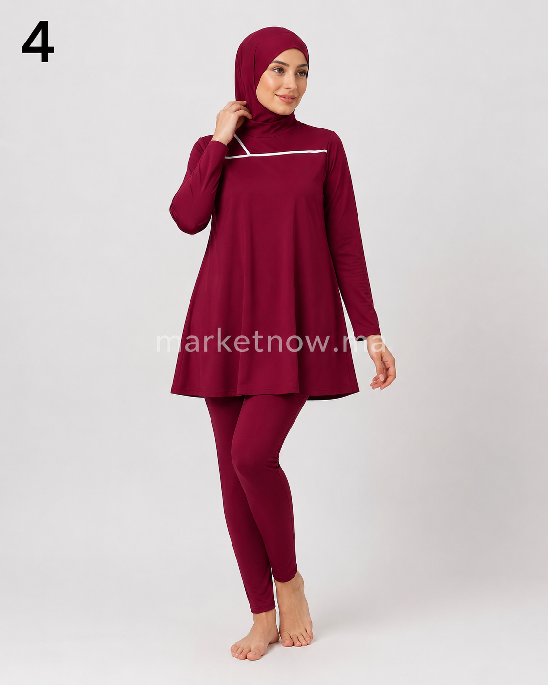 Burkini moderne en tissu cyclisme premium – 3 pièces