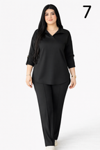 Ensemble Femme 2 Pièces Tissu Scuba Premium – Tenue Élégante et Confortable (S à XXL)