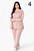 Ensemble Femme 2 Pièces Tissu Scuba Premium – Tenue Élégante et Confortable (S à XXL)