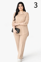 Ensemble Femme 2 Pièces Tissu Scuba Premium – Tenue Élégante et Confortable (S à XXL)