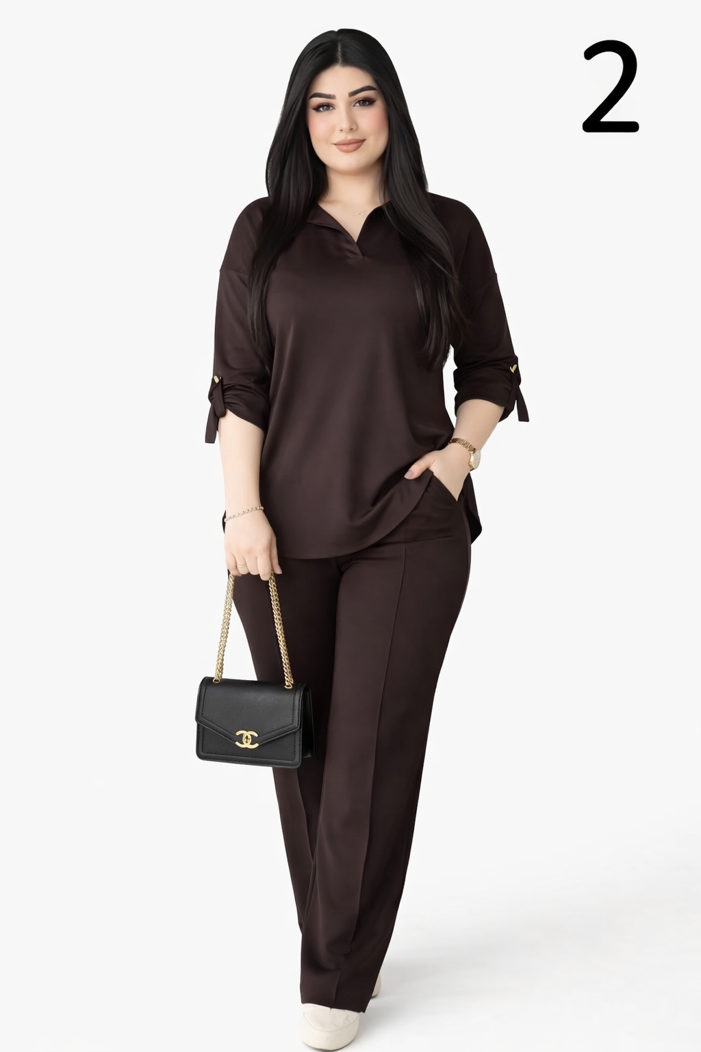 Ensemble Femme 2 Pièces Tissu Scuba Premium – Tenue Élégante et Confortable (S à XXL)