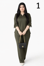 Ensemble Femme 2 Pièces Tissu Scuba Premium – Tenue Élégante et Confortable (S à XXL)
