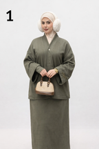 Ensemble Femme 3 Pièces Hiver – Jupe Longue + Cardigan + Gants | Tissu Laine Léger Élégant Chic 2026