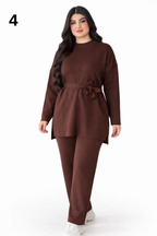 Ensemble Femme 2 Pièces Élégant – Tissu Scuba Premium | Tenue Moderne Confortable – Livraison Rapide Maroc