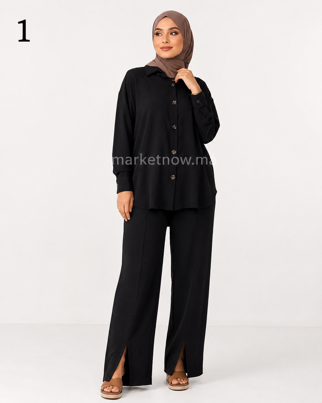 Ensemble Femme 2 Pièces Pantalon & Chemise en Crêpe Kruch