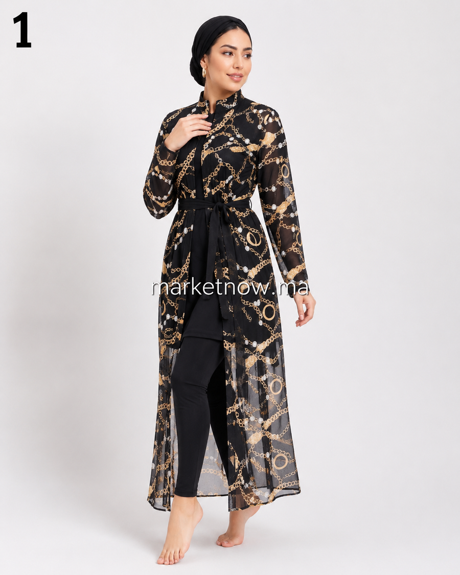 Burkini Sensela 4 Pièces – Robe, Bonnet, Collant & Cache-Maillot