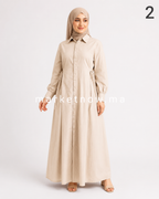 Robe Longue en Popeline – Coupe Ample & Élégante